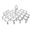 16/35 Clips Stainless Steel Laundry Rack Foldable Sock Clothes Airer Folding Hanger Drying Hanger Clothes Underwear Socks Holder 3