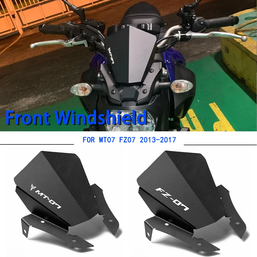 

2024 Front Windshield Accessories For YAMAHA MT 07 MT07 MT-07 FZ-07 2013 2014 2015 2016 2017 Motorbike Wind Deflector Windscreen