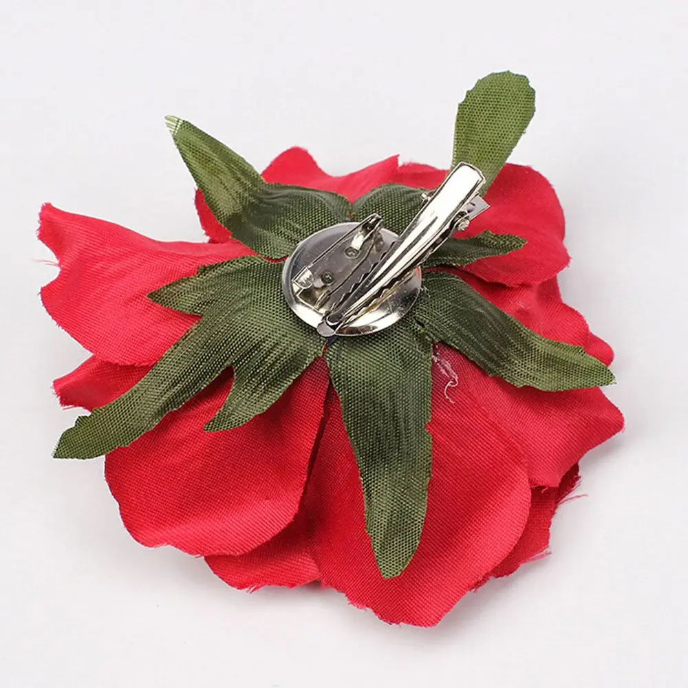 Artificial Rose Flower Wedding Hair Clip for Women
