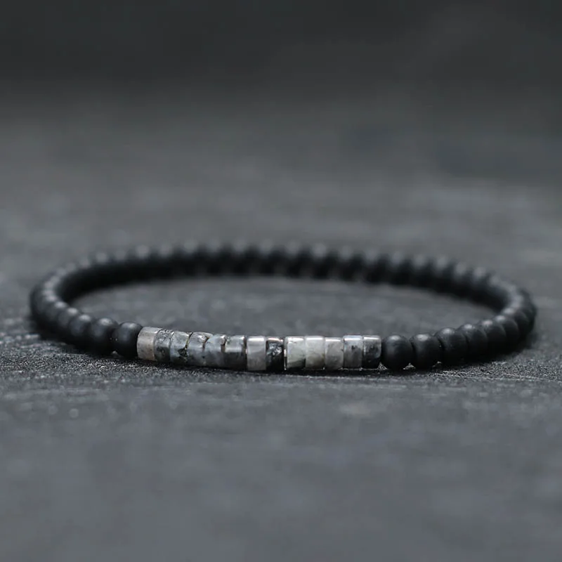 New Minimalist 4mm Bead Bracelet Unisex Emperor Onyx Small Stone Bracelet Meditation Yoga Strand Bracelet Couple Brazalete Pulsera Image 7
