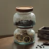 Retro Glass Jar Sealed Storage Jar Moisture-Proof Sugar Jar Tea Jar Food-Grade Storage Jar Glass Jar Kitchen Food Seasoning Suga 2