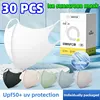 Cold sensitive face masks ice feel mask 3D Morandi color disposable independent packed 3 layer thin mascarillas Sunscreen маска 1