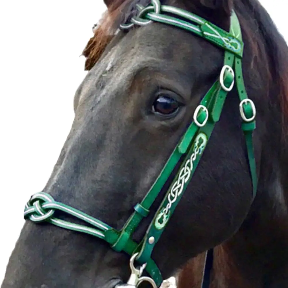 Adjustable Horses Bridle Halters Beloved Horse Head Security Curtain Long-lasting High-quality Comfort Leather Acce M5I9