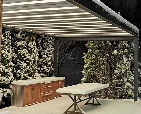 

Waterproof Louver Roof System Kits Outdoor Gazebo Garden Bioclimatic Aluminium Pergola Custom Metal Pergola