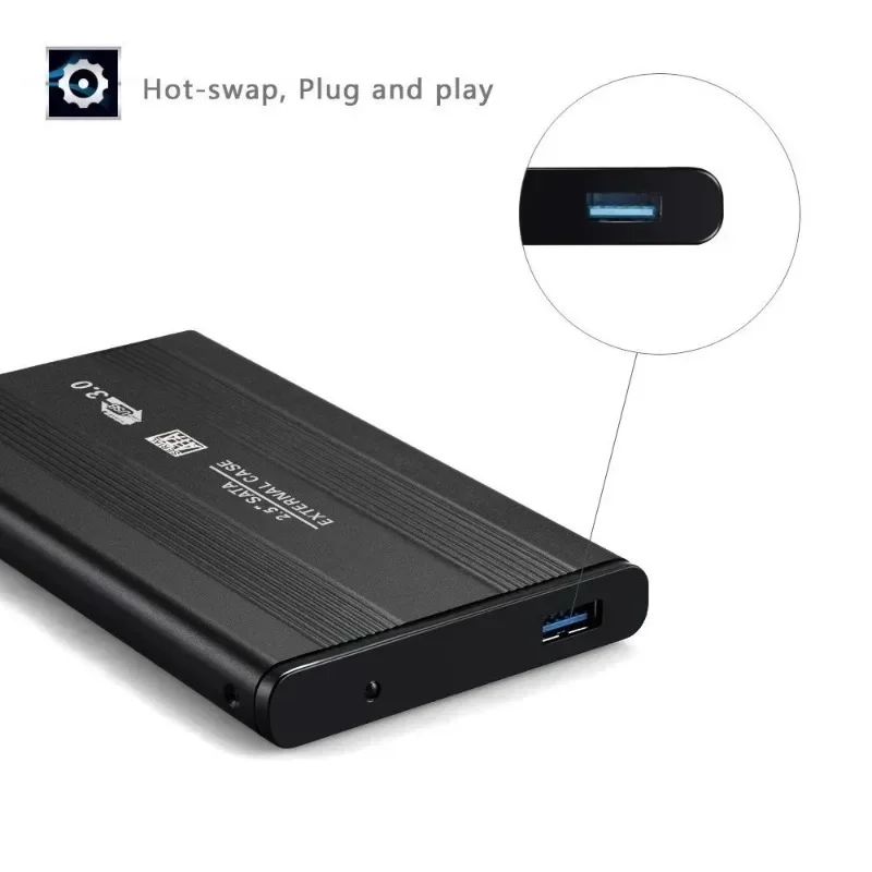 2.5-inch SATA III To USB 3.0 5Gbps External Hard Drive Box SSD Box Hot-swappable Windows Mac Desktop Computers