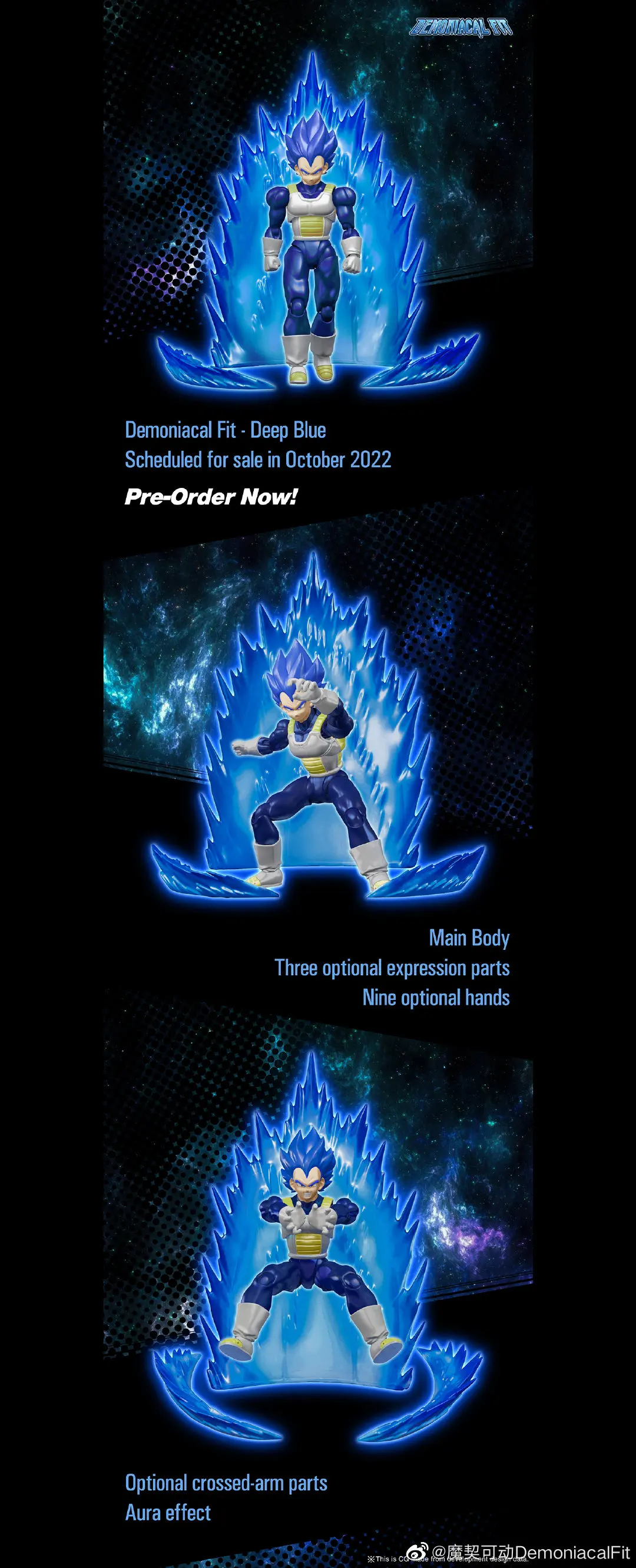 Demoniacal Fit Dragon Ball Deep Blue Vegeta 1/12 Action