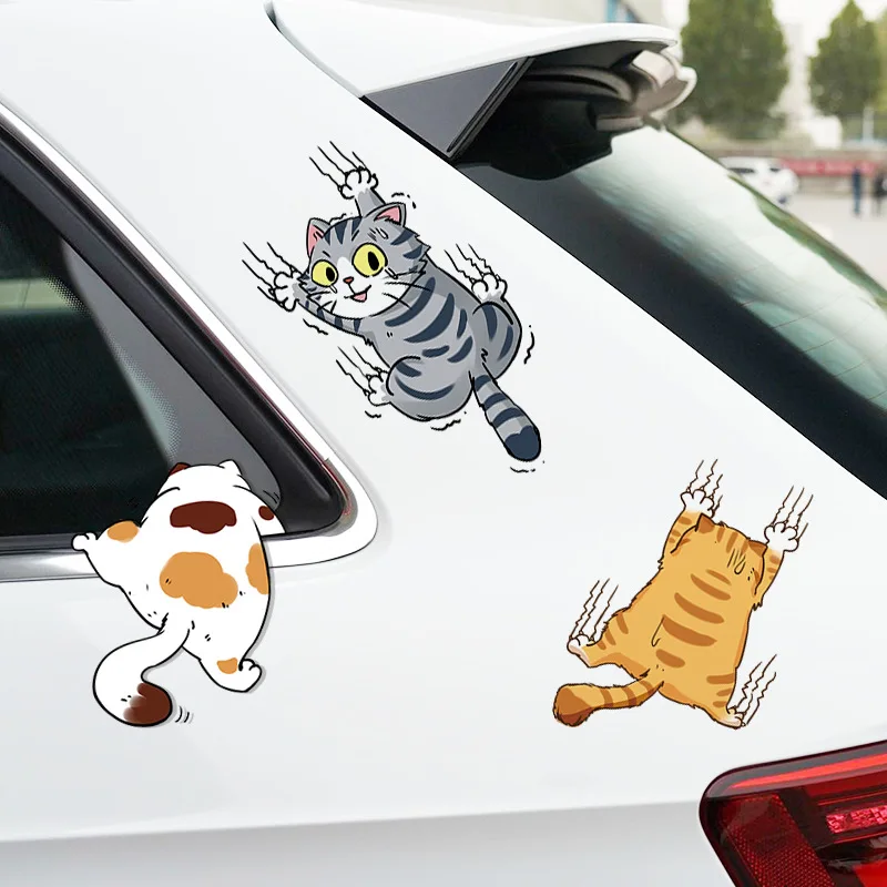 Car Sticker Funny Pet Cat Climbing Cats Animal Styling Stickers Car Body Decoration Creative Decals Car Auto Decor Accessories