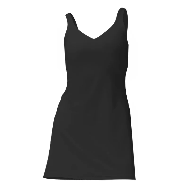 Summer Women's Sports dress Lined Skirt Nylon High Elastic Breathable U-Back Vest with Chest Pad