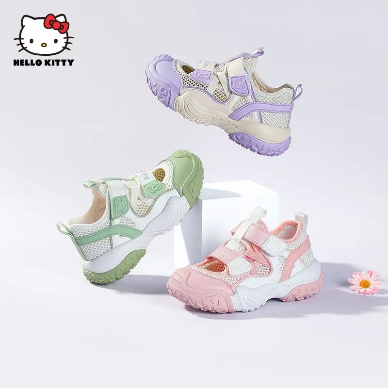 

Sanrio Kawaii Hello Kitty New Children's Shoes Spring and Summer Ultra-Thin Mesh Mesh Shoes Breathable Kids Sports Shoes Gift