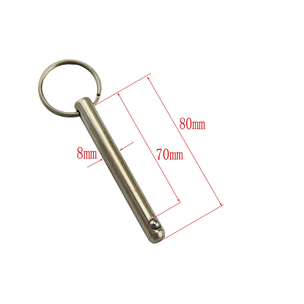 10PCS Quick Release Push / Pull Ball Lock Pins With Sprung Ball End 8mm 10mm