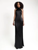 Elegant Solid Ribbon Women Halter Dress Off Shoulder Pearl Chain Backless Slim Female Maxi Dresses Wedding Gowns Chic Lady Robe - Image 5