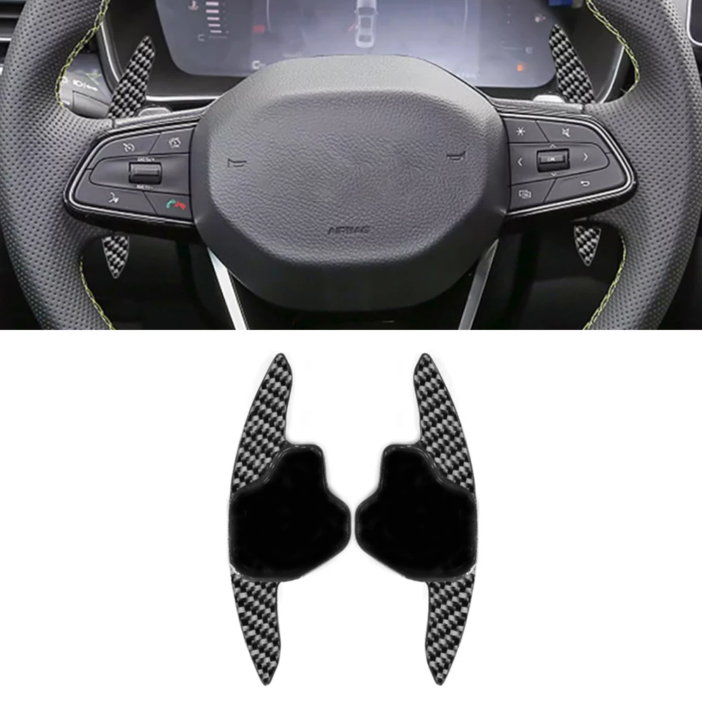

Car Accessories for Geely PREFACE 2021-2023 Carbon Fiber 2 PCS Car Steering Wheel Shift Paddle Shifter Extended Decor