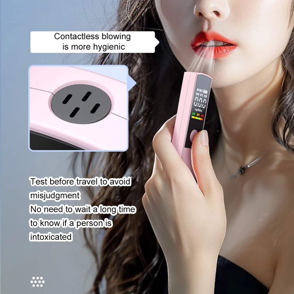 Portable Breathalyzer Professional Breath Alcohol Tester LED Display Detector for Drunk Driving Car Electronics Alcohol Test