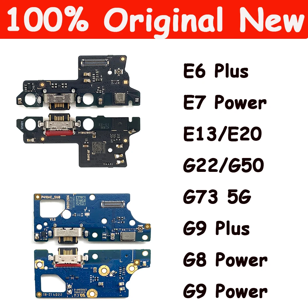 

10Pcs, Original USB Charger Charging Port Dock Connector Board Flex Cable For Moto E6 Plus E7 Power E32 G9 Plus G50 5G G73 G22