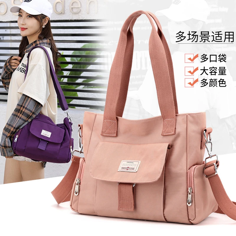 2022 New Women's Handbags Multi-layered Lightweight One-shoulder Messenger Bag Oxford Cloth Large-capacity Women's Handbag