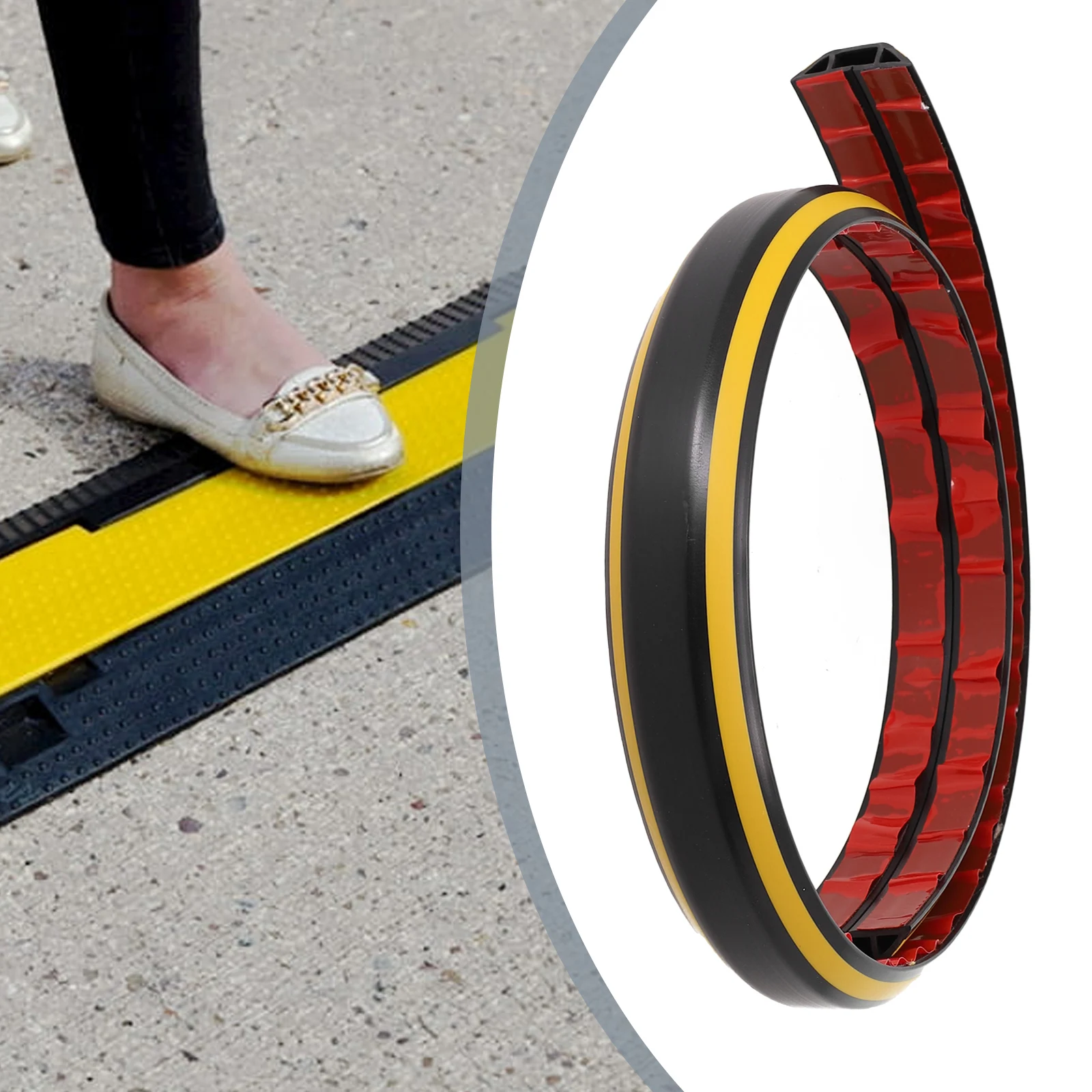 

1pcs D40/D50 1 Meter Heavy Duty Floor Cable Protection Cover Floor Cable Cover Rubber Trunking Soft PVC Cable Protectors