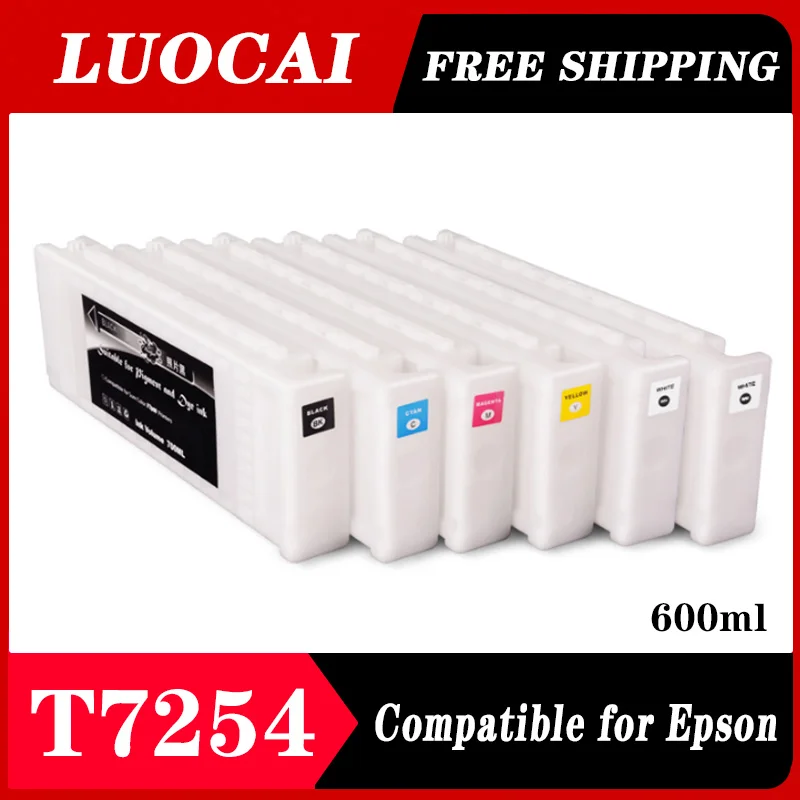 

T7251 T7254 T725A1 T725A2 Compatible ink cartridge for Epson surecolor F2000 F2100 F2130 F2140 printer full with DTG Textile ink