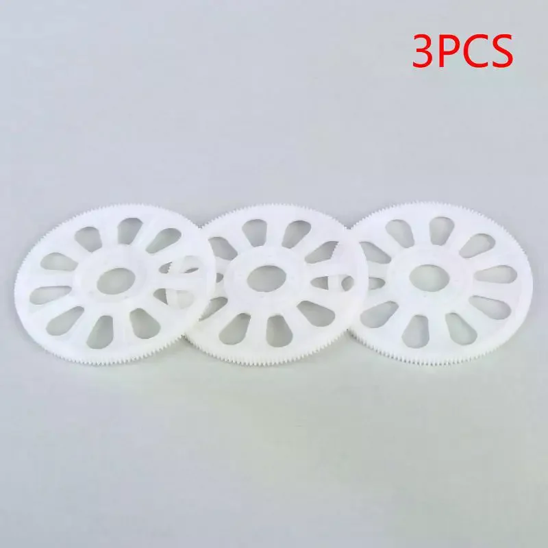 Trois engrenages principaux blancs 150T pour drone 450, vue de dessus, acheter engrenage principal pour drone 450 150T.
