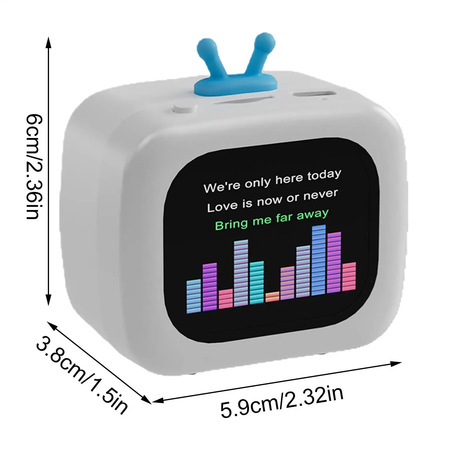 Travel Speaker TV Shape Outdoor Speaker Wireless Multi-Purpose Touchscreen Audio Device For Camping Beach College Gym Hiking