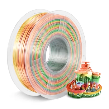 PLA SILK Rainbow Filament 3D Printer 1Roll 1.75MM-/+ 0.02MM Refills Biodegradable Material For FDM Plastic For 3D Pen 1