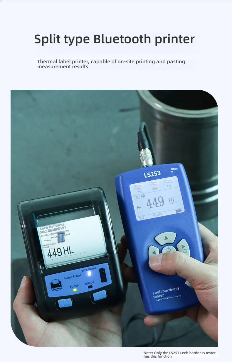 LS253D Portable Leeb Hardness Tester with 4 Probes 7 Scales Compatible High Prec
