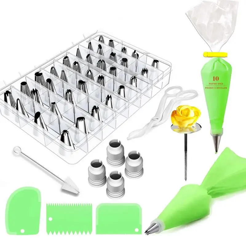 

PCSset Silicone Icing Piping Cream Pastry Bag And Icing Coupler DIY Cake Nozzle Cake Decorating Tips Fondant Pastry Tools