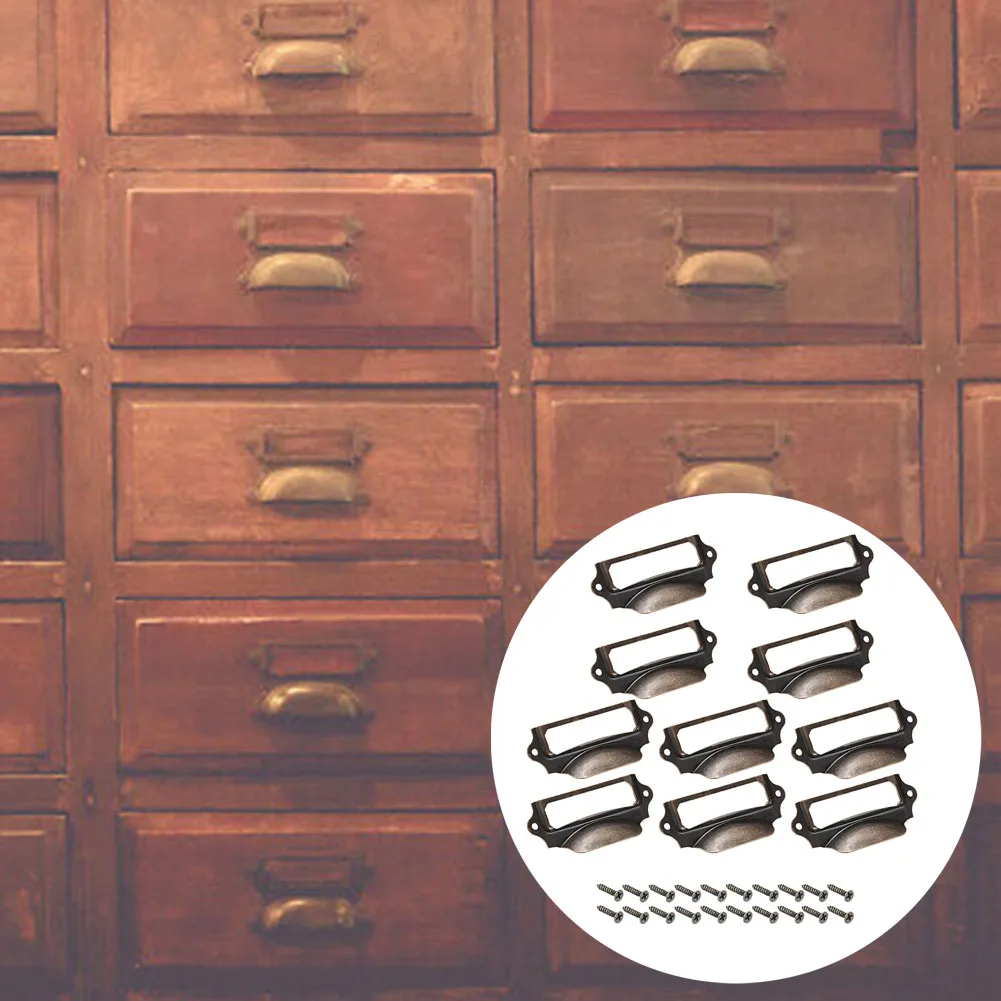 

Brand New Durable Hot Sale Practical Stylish Pull Handle Label Drawer File Gift Box Holder Jewelry Box Screws 10pcs