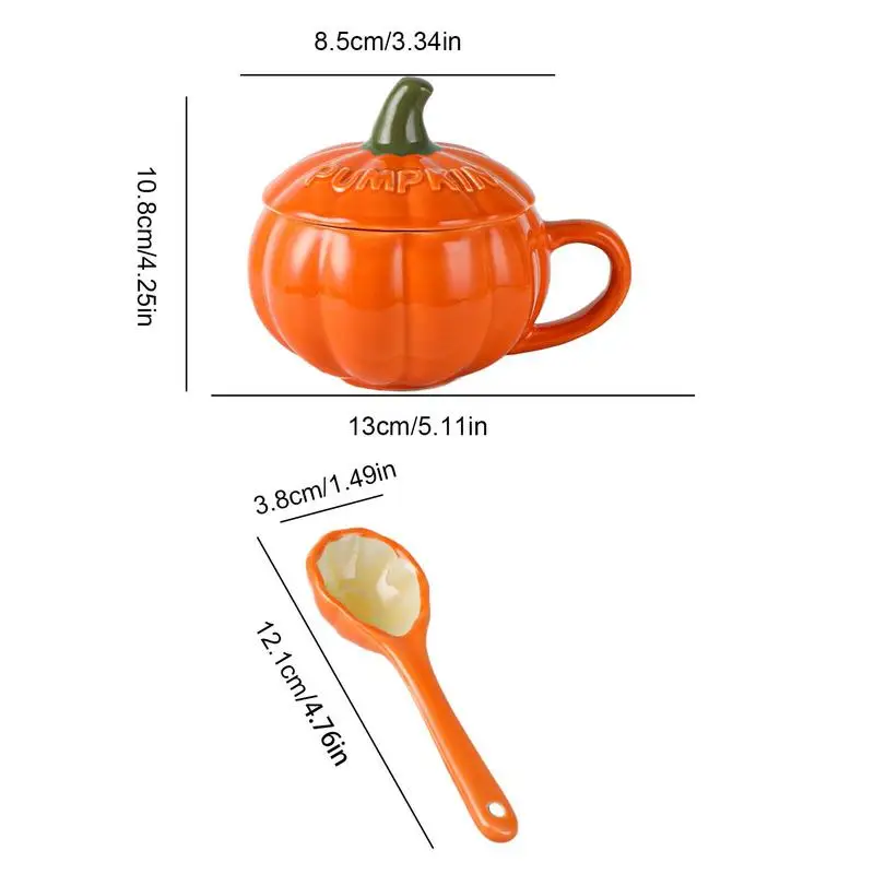 Halloween Pumpkin Cartoon Coffee Mug Pumpkin Cup Cartoon Cup Breakfast Dessert Drinkware Ceramic Mugs