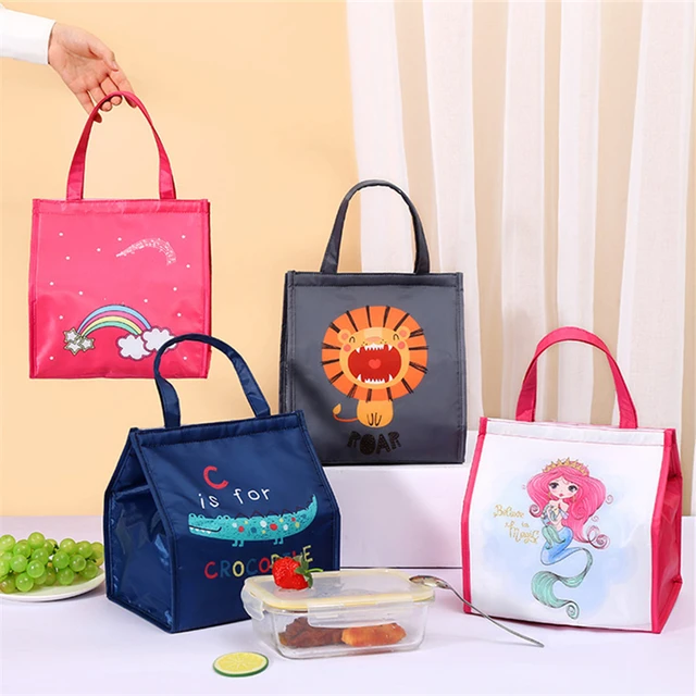 Sac à déjeuner isotherme thermique, boîte à déjeuner fourre-tout école  bureau Portable glacière pochette à Bento conteneur à déjeuner sacs de  rangement des aliments sac à main - AliExpress