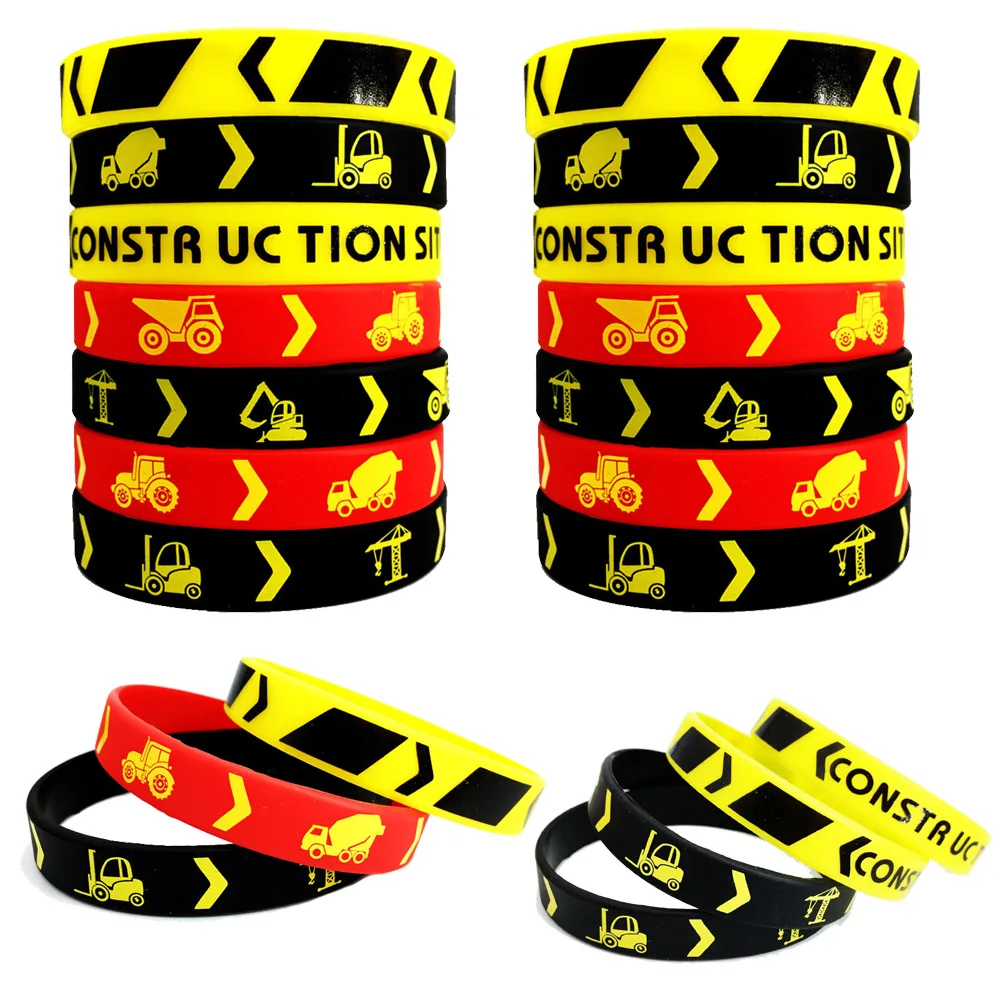 

Construction Theme Party Favors Truck Silicone Bracelets for Boy Girl Construction Truck Birthday Baby Shower Party Supplies