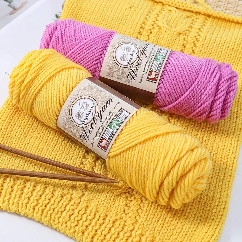 Alpaca Wool Thick Stick Yarn Hand Knitting Material 500g 1 Bag