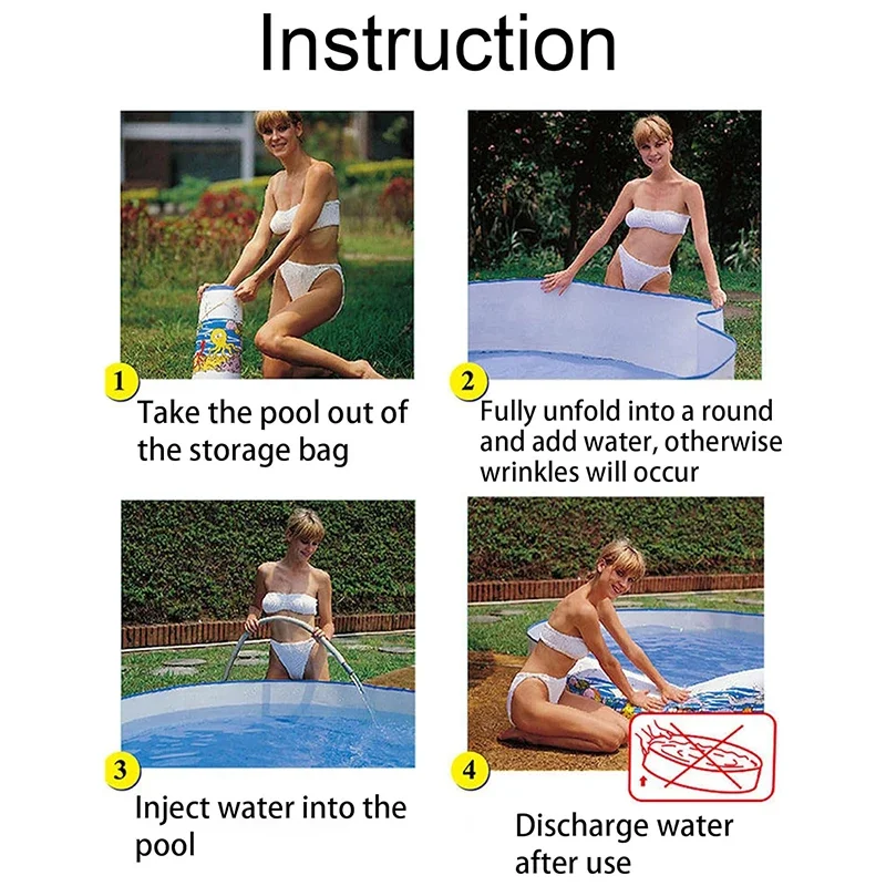 Pet Play Pool Non-Inflatable Collapsible Outdoor Family Round Pool Removable