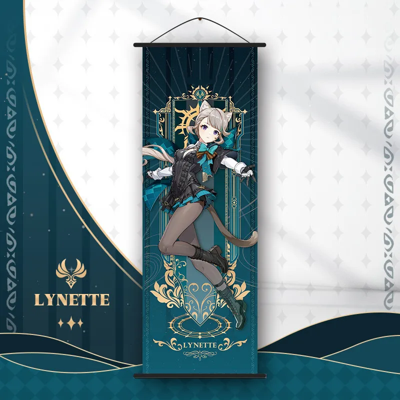 Genshin Impact Scroll Canvas Painting - Anime Wall Art Home Decor