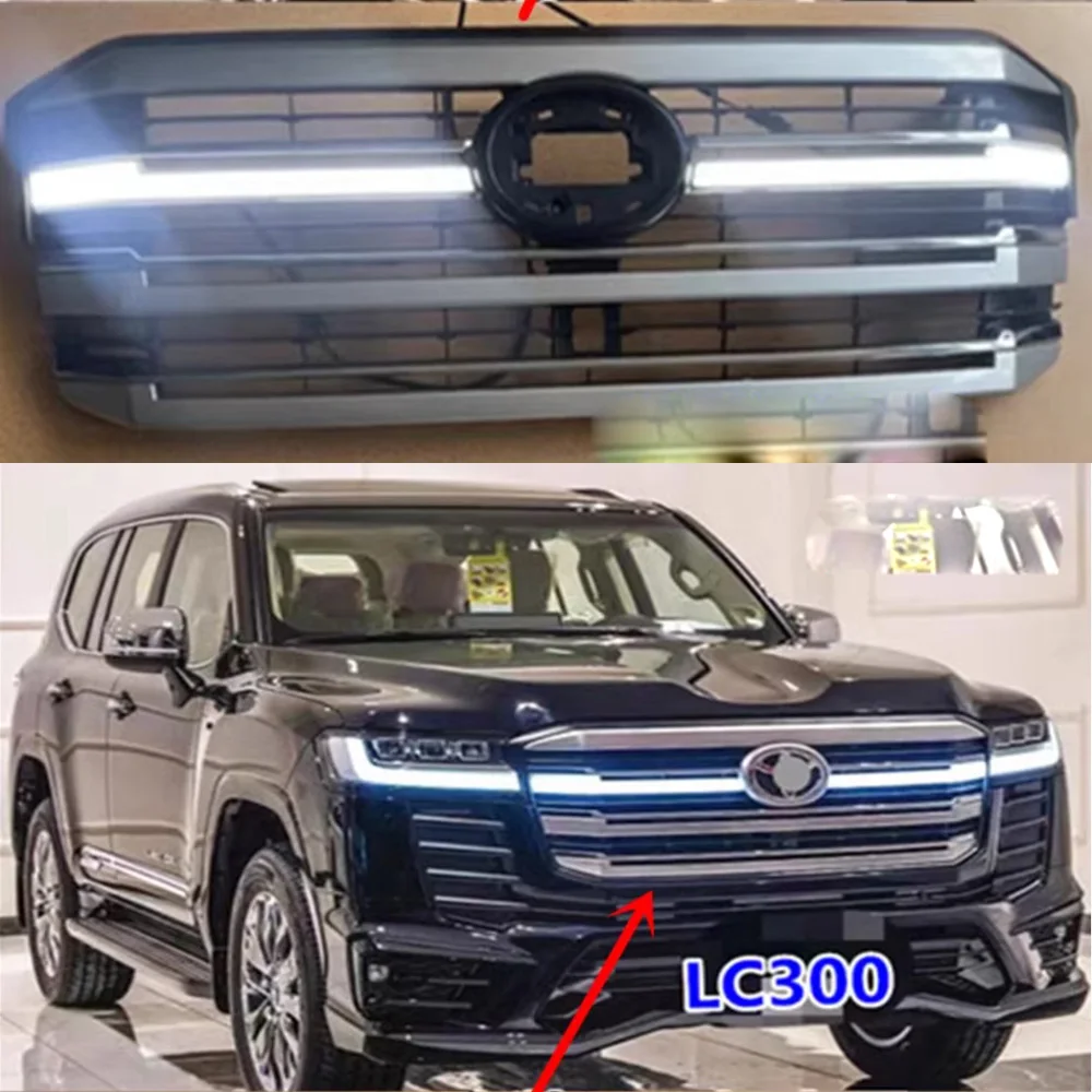 

car accessories bumper headlight for Toyota Land Cruiser prado LC300 daytime light 2022~2024y for Toyota headlamp Fog light