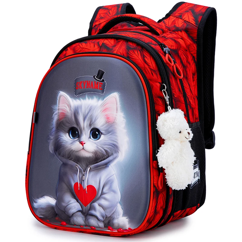 Hochwertige Mädchen Schult aschen schöne Katze ortho pä dische Rucksäcke 7 Jahre Kinder Bücher taschen Kinder Schulranzen Studenten Rucksack Mochila