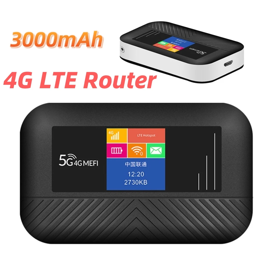 

EU AS BR Mobile Wifi Router 3000mah Battery 150Mbps Outdoor Hotspot Mobile Router Wireless Portable 4G Card Slot Lte Router