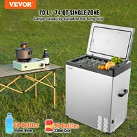 Автомобильный холодильник SucceBuy, 12 В, 70 л, одиночная портативная морозильная камера, 12/24 В постоянного тока и 100-240 В переменного тока, компрессорный охладитель для кемпинга на открытом воздухе — изображение 2