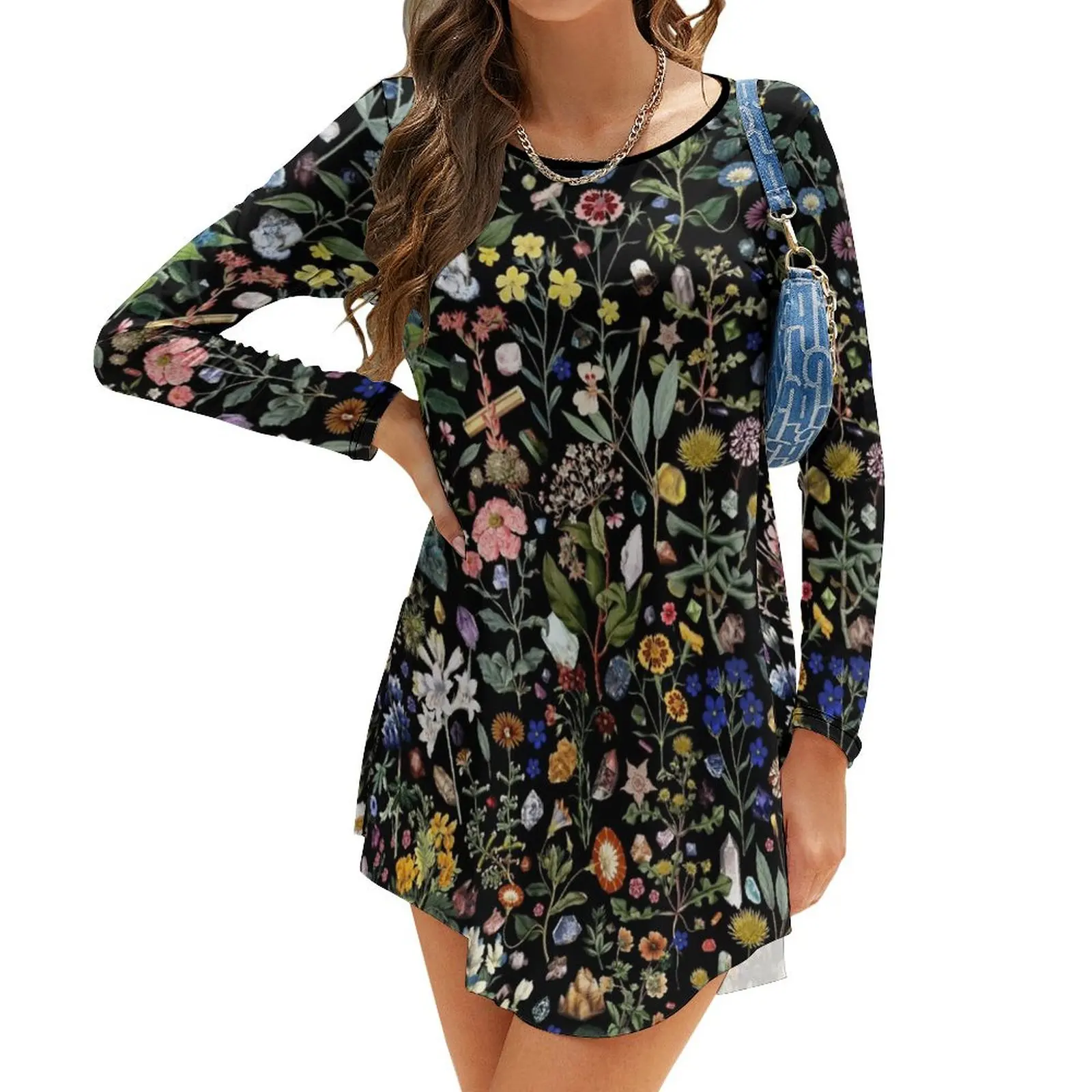 

Healing Long-Sleeve Dress prom clothes evening dress women cocktail dresses