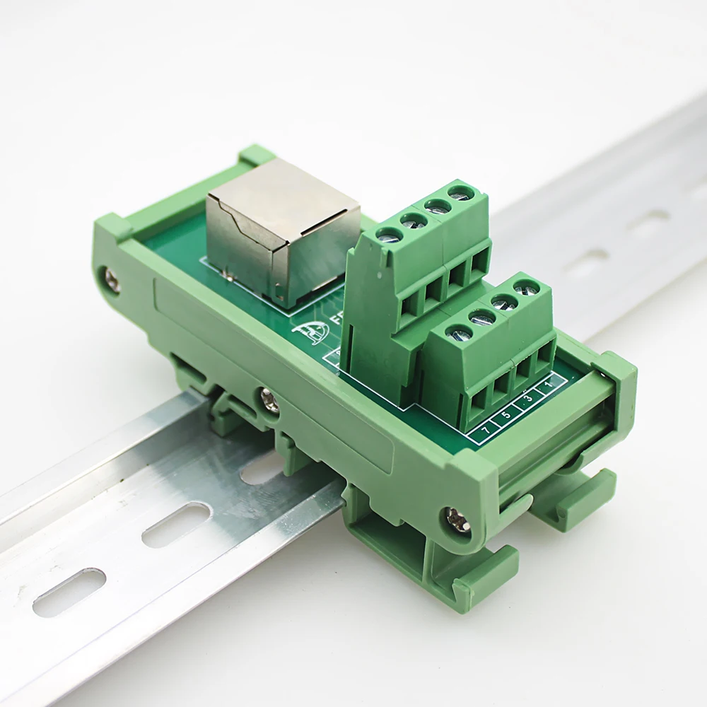 breakout board din rail montagem rj45 03