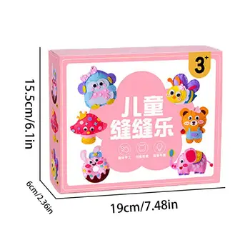 Children Sewing Animals Craft Kit Forest Creatures Sewing Felt Plush Animals Educational Sewing Set for Kids Beginners Gifts 6