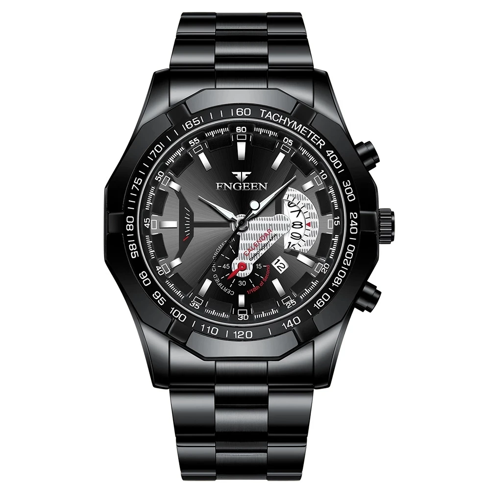 2024 New Style Fashion Brand Men's Quartz Watch Luxury Dial Luminous Waterproof Sports Automatic Date Business Men Wristwatch 3