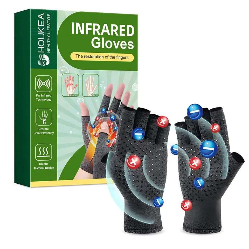 1 Pair Compression Arthritis Wrist Support Practical Stimulating Circulation Gloves Daily Activity Care For Women Men_voghion.com