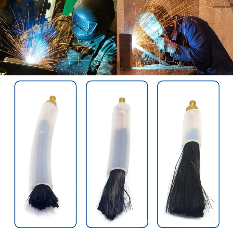 3PCS Copper Head Weld Brushes For Weld Seam Bead Joint Cleaning Polishing Machine Welding Seam Cleaner M6/M8/M10