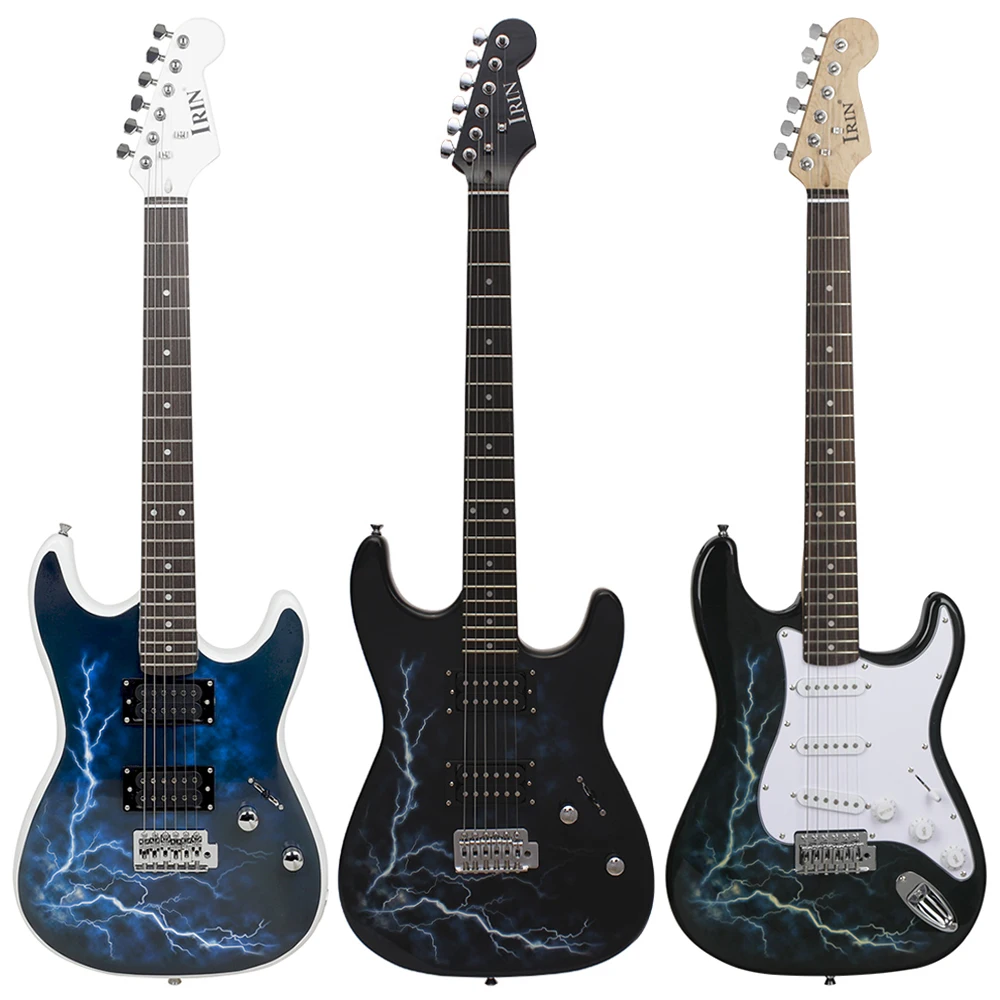 ST 6 Strings Electric Guitar 21 Frets Maple Body Iightning Style Guitar
