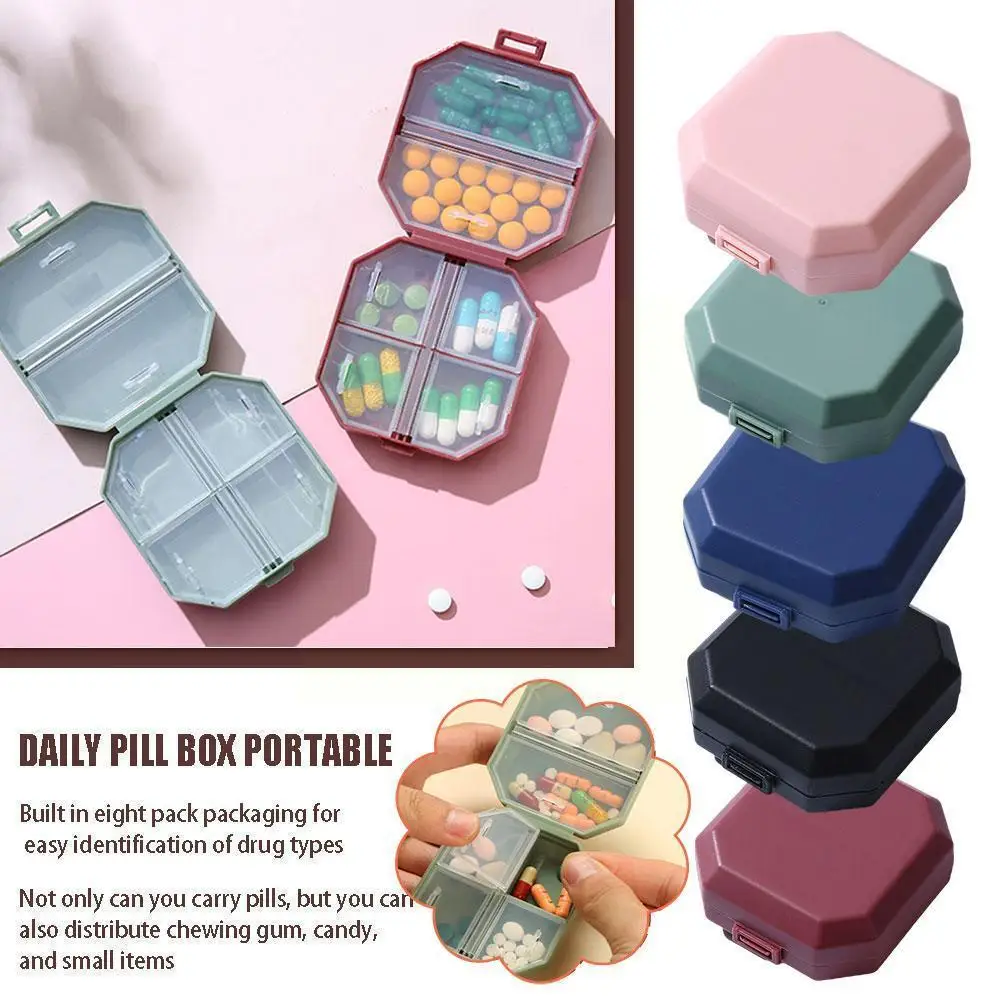 

Mini Portable Pill Organizer 6 Grid Compartment Travel Medicine Style Boxes Medical Pillbox Dispensing Dispenser Nordic Kit M1Y5