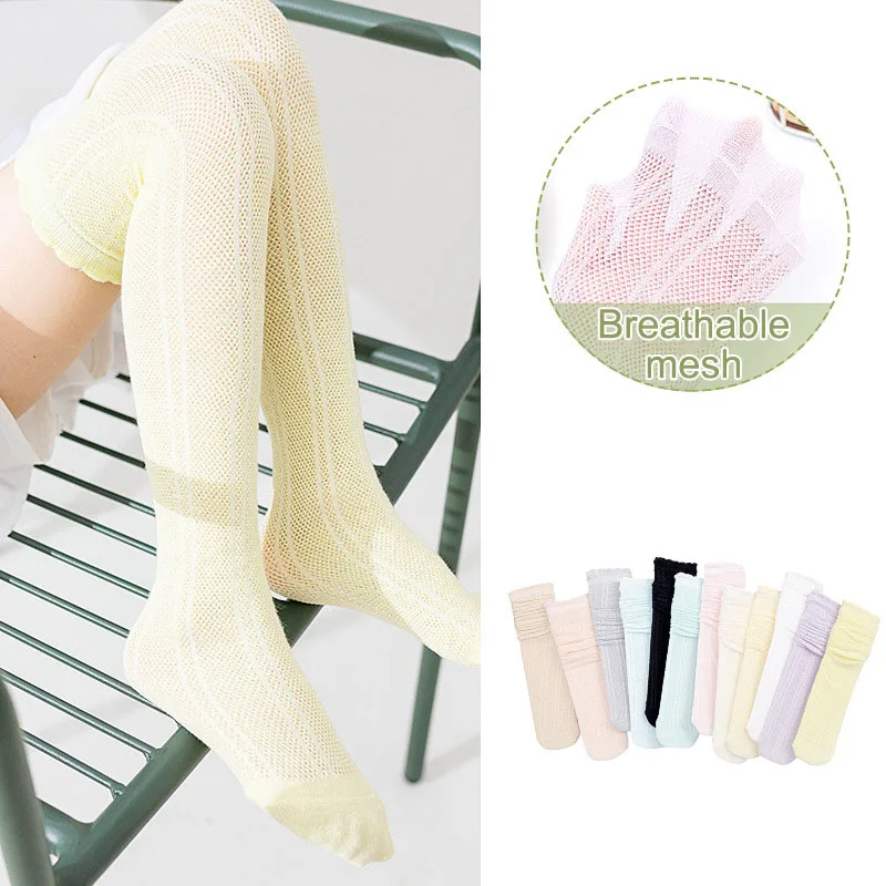 

Candy Color Stocking for Girls Baby Spring & Summer Thin Mesh Breathable Children's Stockings Big Kids Leggings Tights Knee Sock