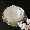 In Nordic modern flower-shaped fruit bowl shaped household candy salad plate luxury pearl snacks plate net red plate 2