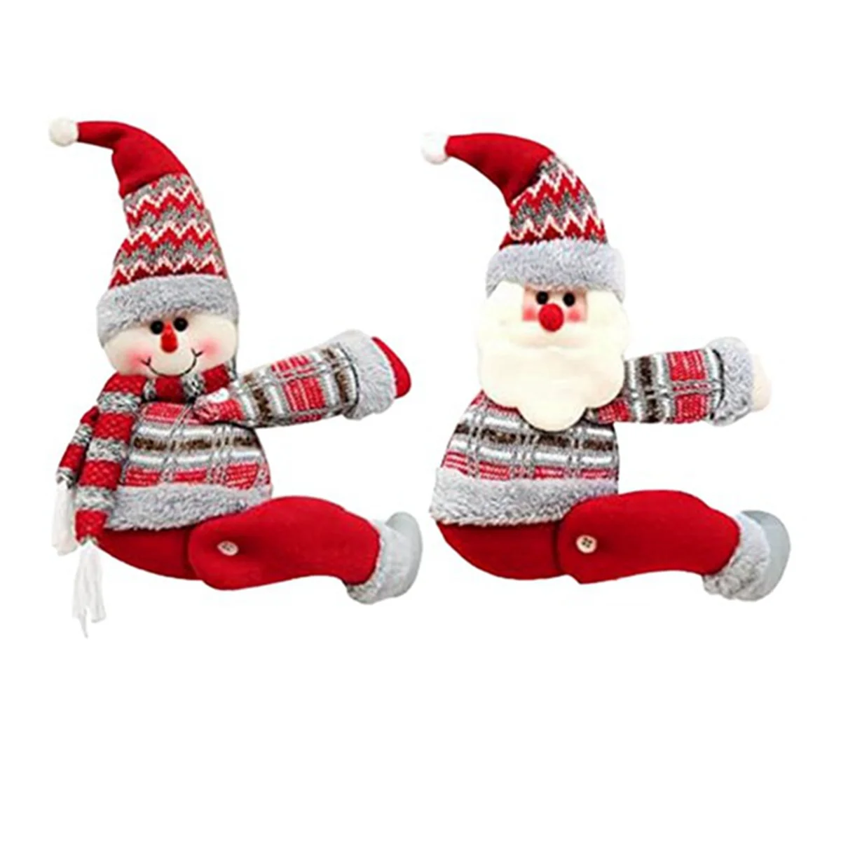 

Set of 2 Christmas Curtain Buckle Tieback,Cute Santa Snowman-Curtain Holdbacks Tiebacks,Christmas Holiday Decor for Home