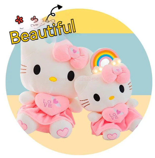 Sanrio Mignon Poupée Hello Kitty Rose Jouet En Peluche Cadeau Minino