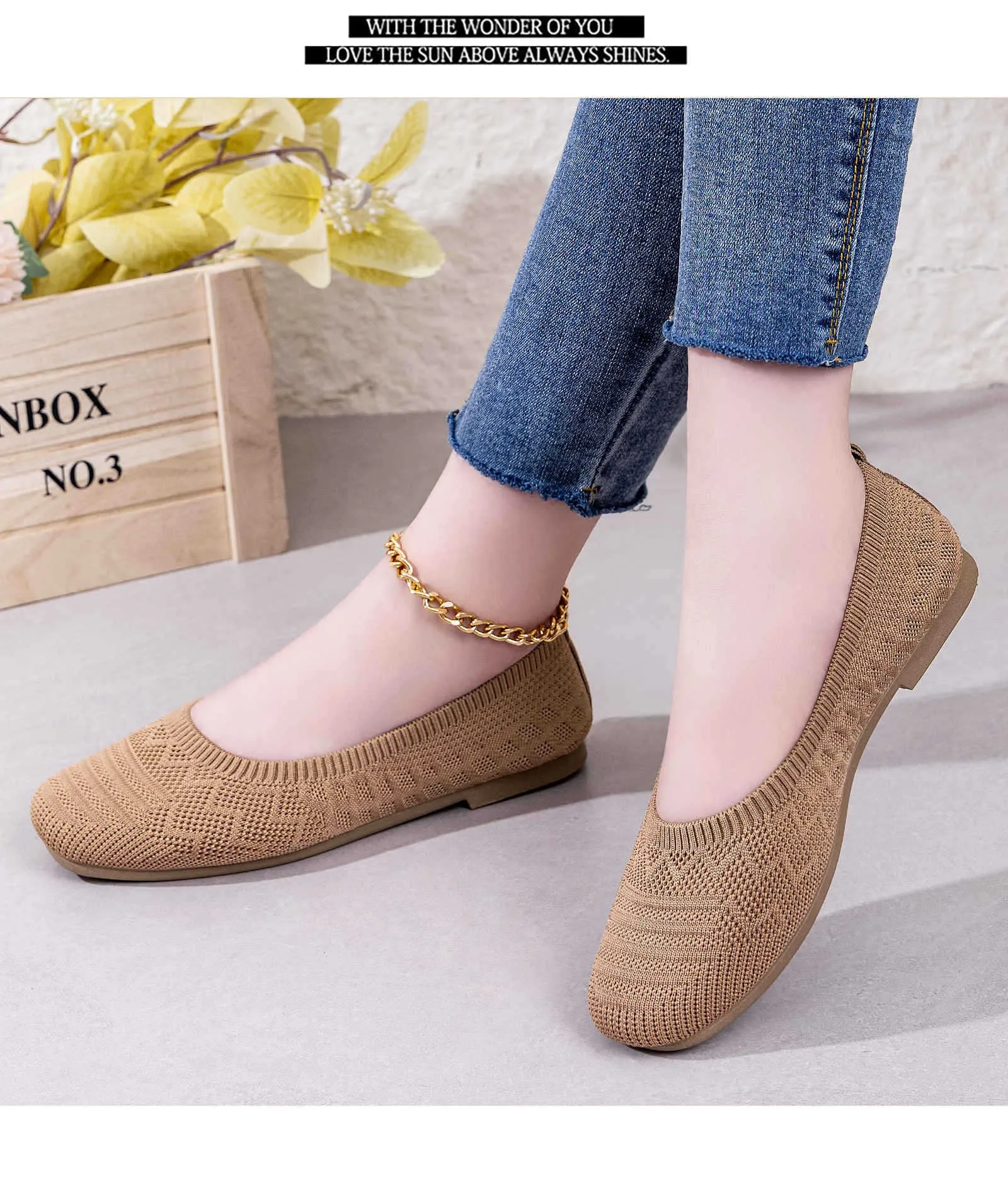 أحذية نسائية عصرية وعملية للربيع، أحذية قماشية مسطحة جديدة بنعل ناعم، أحذية كاجوال سهلة الارتداء للنساء